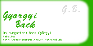 gyorgyi back business card